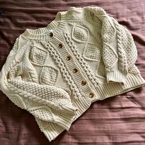 Off white cable knit cardigan